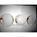 Haonai 12pcs popular exporta placa de jantar de cerâmica define